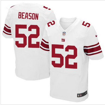 Nike New York Giants #52 Jon Beason White Mens Stitched NFL Elite Jersey