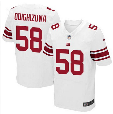 Nike New York Giants #58 Owa Odighizuwa White Mens Stitched NFL Elite Jersey