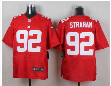 Nike New York Giants #92 Michael Strahan Red Alternate Mens Stitched NFL Elite Jersey