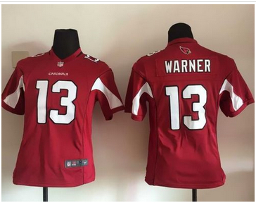 Youth Nike Cardinals #13 Kurt Warner Red Team Color Stitched NFL Elite Jersey