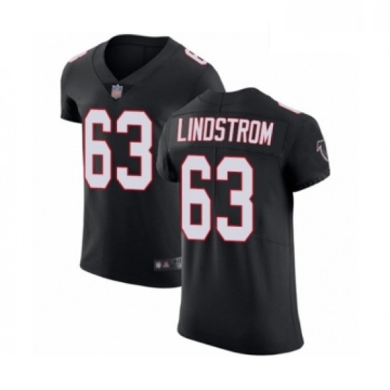 Men Atlanta Falcons 63 Chris Lindstrom Black Alternate Vapor Untouchable Elite Player Football Jerse