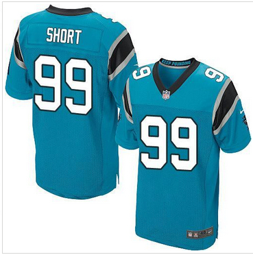 Nike Carolina Panthers #99 Kawann Short Blue Alternate Mens Stitched NFL Elite Jersey