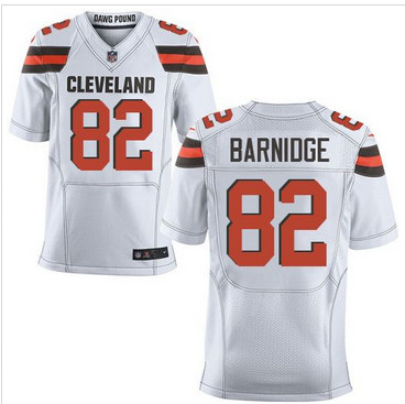 Nike Cleveland Browns #82 Gary Barnidge White Mens Stitched NFL New Elite Jersey