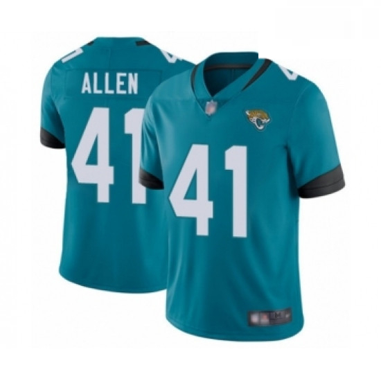 Men Jacksonville Jaguars 41 Josh Allen Teal Green Alternate Vapor Untouchable Limited Player Footbal