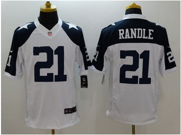 Nike Dallas Cowboys #21 Joseph Randle White Thanksgiving Throwback Mens Stitched NFL Limited Jersey