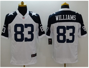 Nike Dallas Cowboys #83 Terrance Williams White Thanksgiving Throwback Mens Stitched NFL Limited Jer