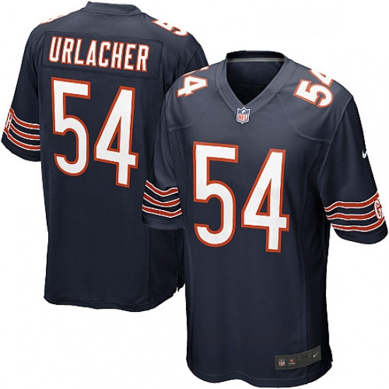 Mens Nike Chicago Bears 54 Brian Urlacher Game Navy Blue Team Color NFL Jersey