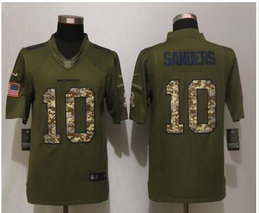 Nike Denver Broncos #10 Emmanuel Sanders Green Salute To Service Limited Jersey