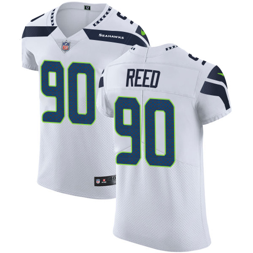 Nike Seahawks #90 Jarran Reed White Mens Stitched NFL Vapor Untouchable Elite Jersey