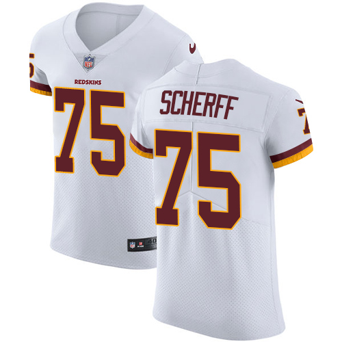 Nike Redskins #75 Brandon Scherff White Mens Stitched NFL Vapor Untouchable Elite Jersey