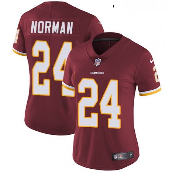 Womens Nike Washington Redskins 24 Josh Norman Burgundy Red Team Color Vapor Untouchable Limited Pla