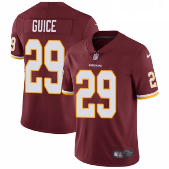 Mens Nike Washington Redskins 29 Derrius Guice Burgundy Red Team Color Vapor Untouchable Limited Pla