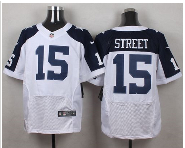 Nike Dallas Cowboys #15 Devin Street White Thanksgiving Throwback Men 27s Stitched NFL Elite Jersey