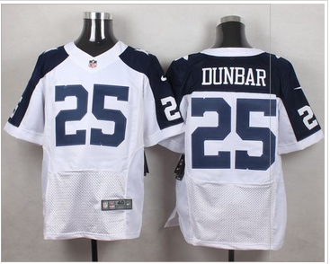 Nike Dallas Cowboys #25 Lance Dunbar White Thanksgiving Throwback Men 27s Stitched NFL Elite Jersey