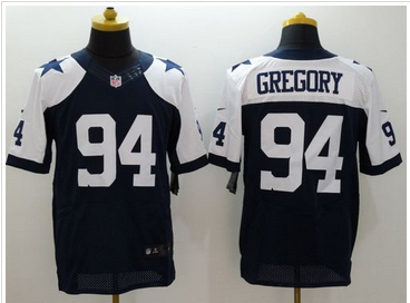 Nike Dallas Cowboys #94 Randy Gregory Navy Blue Thanksgiving Throwback Men 27s Stitched NFL Elite Je