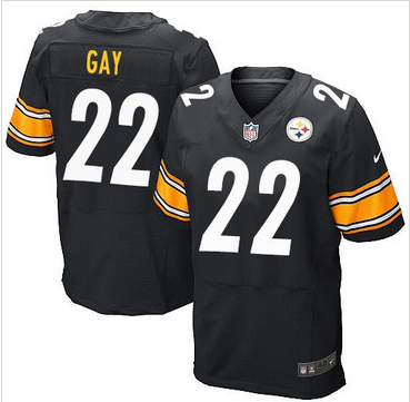 Nike Pittsburgh Steelers #22 William Gay Black Team Color Men 27s Stitched NFL Elite Jersey