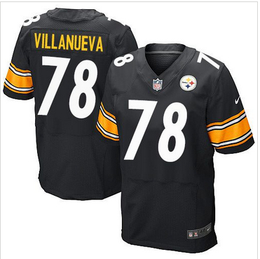 Nike Pittsburgh Steelers #78 Alejandro Villanueva Black Team Color Men 27s Stitched NFL Elite Jersey