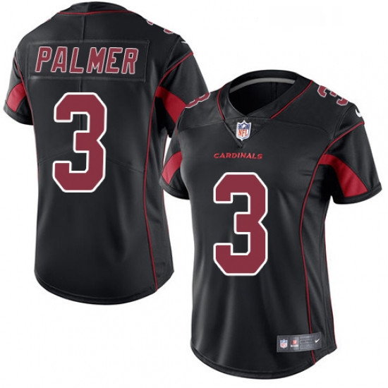 Womens Nike Arizona Cardinals 3 Carson Palmer Limited Black Rush Vapor Untouchable NFL Jersey