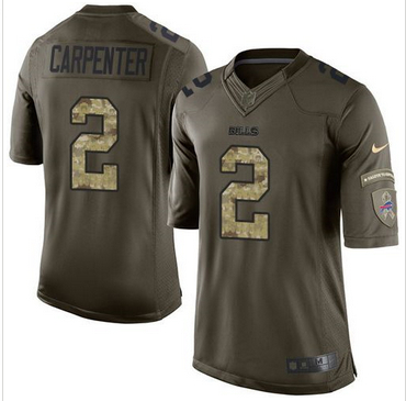 Nike Buffalo Bills #2 Dan Carpenter Green Men 27s Stitched NFL Limited Salute To Service Jersey