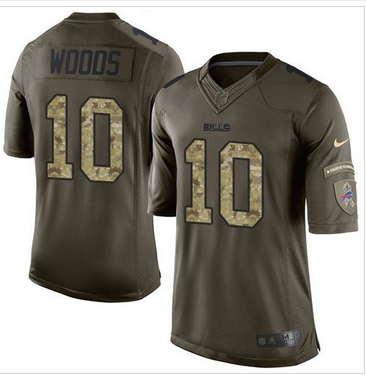 Nike Buffalo Bills #10 Robert Woods Green Men 27s Stitched NFL Limited Salute To Service Jersey