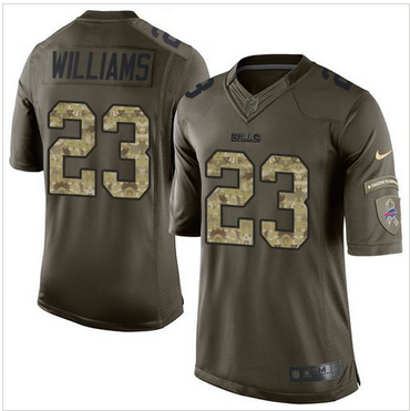 Nike Buffalo Bills #23 Aaron Williams Green Men 27s Stitched NFL Limited Salute To Service Jersey