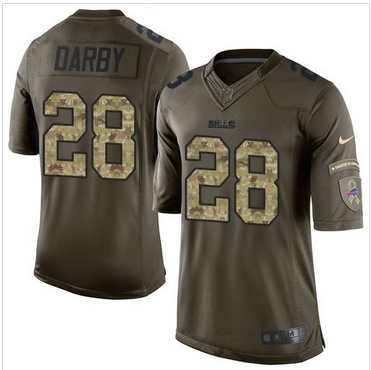 Nike Buffalo Bills #28 Ronald Darby Green Men 27s Stitched NFL Limited Salute To Service Jersey