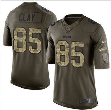 Nike Buffalo Bills #85 Charles Clay Green Men 27s Stitched NFL Limited Salute To Service Jersey