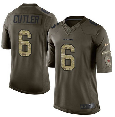 Nike Chicago Bears #6 Jay Cutler Green Men 27s Stitched NFLSalute Salute to Service Jersey