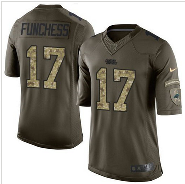 Nike Carolina Panthers #17 Devin Funchess Green Men 27s Stitched NFL Limited Salute to Service Jerse