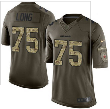 Nike Chicago Bears #75 Kyle Long Green Men 27s Stitched NFL Limited Salute to Service Jersey