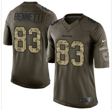 Nike Chicago Bears #83 Martellus Bennett Green Men 27s Stitched NFL Limited Salute to Service Jersey