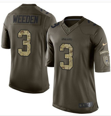 Nike Dallas Cowboys #3 Brandon Weeden Green Men 27s Stitched NFL Limited Jersey