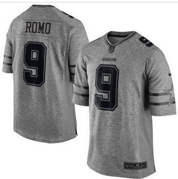 Nike Dallas Cowboys #9 Tony Romo Gray Men 27s Stitched NFL Limited Gridiron Gray Jersey