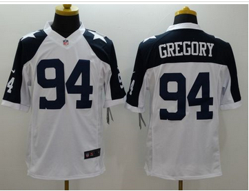 Nike Dallas Cowboys #94 Randy Gregory White Thanksgiving Throwback Men 27s Stitched NFL Limited Jers