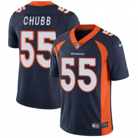 Youth Nike Denver Broncos 55 Bradley Chubb Navy Blue Alternate Vapor Untouchable Limited Player NFL 