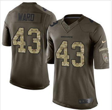 Nike Denver Broncos #43 T J  Ward Green Men 27s Stitched NFL Limited Salute To Service Jersey