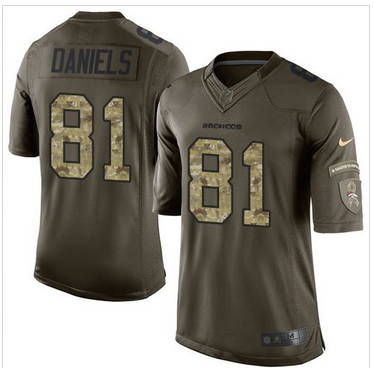 Nike Denver Broncos #81 Owen Daniels Green Men 27s Stitched NFL Limited Salute To Service Jersey