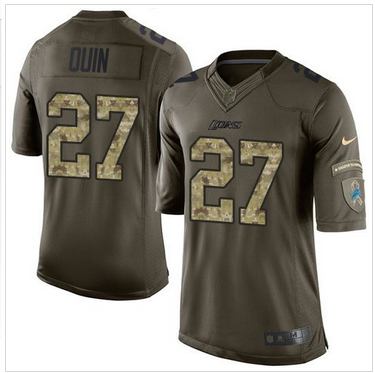 Nike Detroit Lions #27 Glover Quin Green Men 27s Stitched NFL Limited Salute To Service Jersey