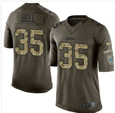 Nike Detroit Lions #35 Joique Bell Green Men 27s Stitched NFL Limited Salute To Service Jersey