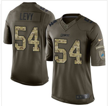 Nike Detroit Lions #54 DeAndre Levy Green Men 27s Stitched NFL Limited Salute To Service Jersey