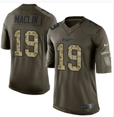 Nike Kansas City Chiefs #19 Jeremy Maclin Green Men 27s Stitched NFL Limited Salute to Service Jerse