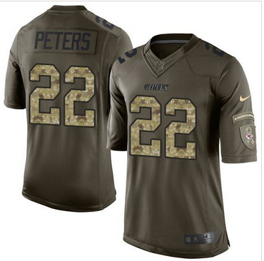 Nike Kansas City Chiefs #22 Marcus Peters Green Men 27s Stitched NFL Limited Salute to Service Jerse