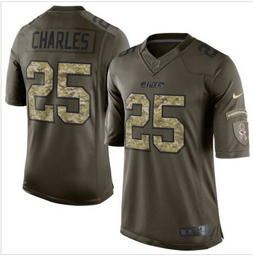 Nike Kansas City Chiefs #25 Jamaal Charles Green Men 27s Stitched NFL Limited Salute to Service Jers