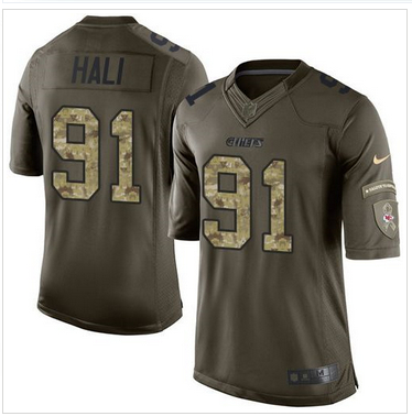 Nike Kansas City Chiefs #91 Tamba Hali Green Men 27s Stitched NFL Limited Salute to Service Jersey