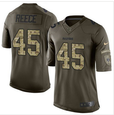 Nike Oakland Raiders #45 Marcel Reece Green Men 27s Stitched NFL Limited Salute to Service Jersey