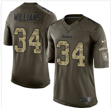 Nike Pittsburgh Steelers #34 DeAngelo Williams Green Men 27s Stitched NFL Limited Salute to Service 