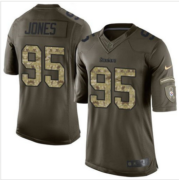 Nike Pittsburgh Steelers #95 Jarvis Jones Green Men 27s Stitched NFL Limited Salute to Service Jerse