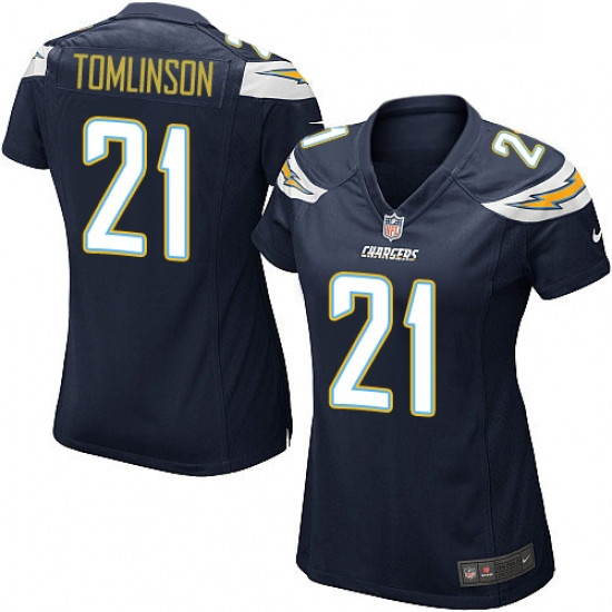 Womens Nike Los Angeles Chargers 21 LaDainian Tomlinson Game Navy Blue Team Color NFL Jersey