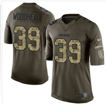 Nike San Diego Chargers #39 Danny Woodhead Green Men 27s Stitched NFL Limited Salute to Service Jers