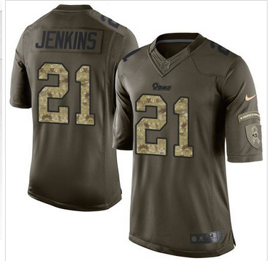 Nike St  Louis Rams #21 Janoris Jenkins Green Men 27s Stitched NFL Limited Salute to Service Jersey